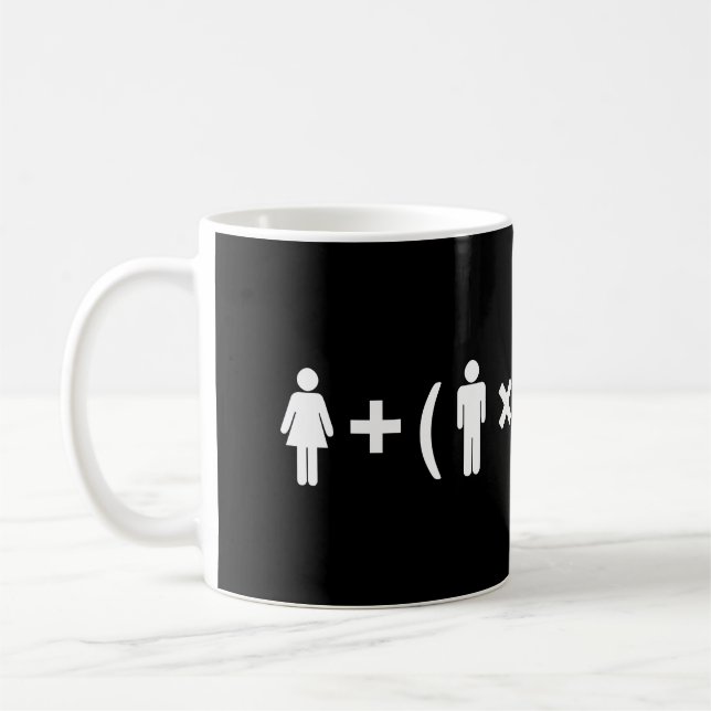 Mug L'équation d'amour pour les hommes (Gauche)