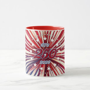 Mug Les 250 ans d'Amérique 1776-2026 Feux d'artifice R