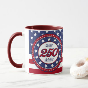 Mug Les 250 ans d'Amérique avec le drapeau des États-U