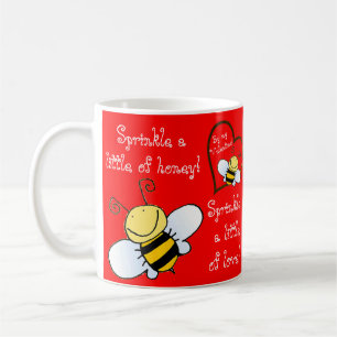 Mug Les Abeilles mignonnes Soyez Mon Valentin Rouge