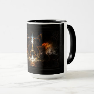 Mug Les ailes de l'art fractal du feu par Xzendor7