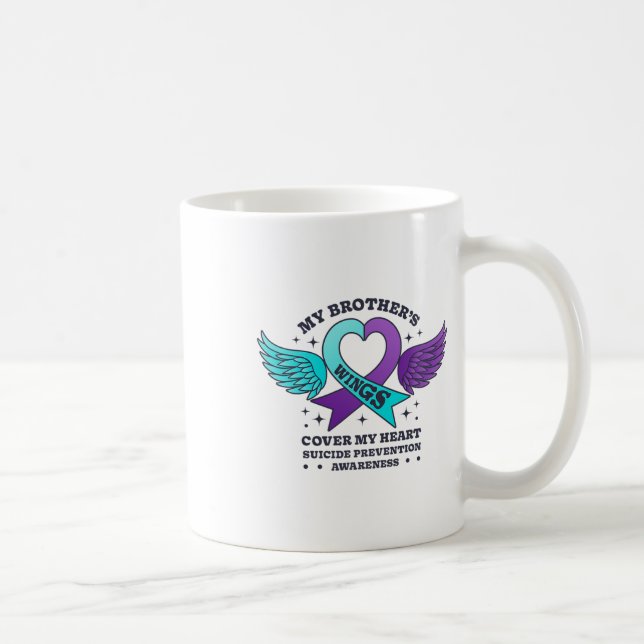 Mug Les ailes de mon frère couvrent mon coeur Suicide  (Droite)