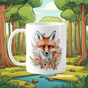 Mug les amateurs de renard mignon ajoutent du monogram