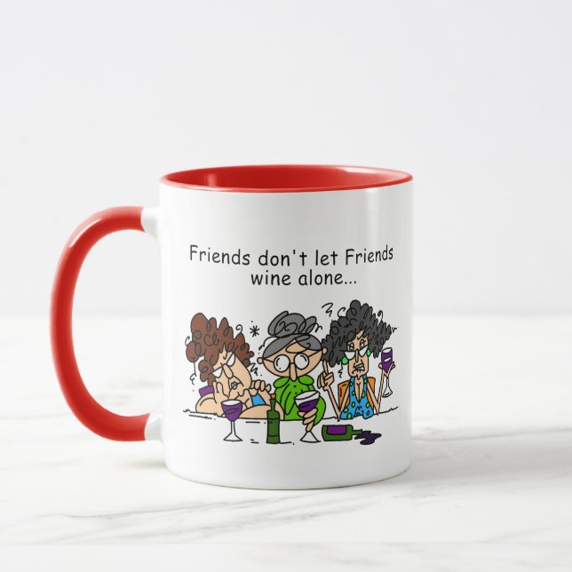 Mug Les amis ne laissent pas les amis vin seuls (Gauche)