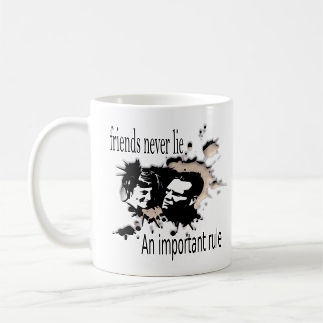 Mug les amis ne mentent jamais sweat - shirt à capuche (Gauche)