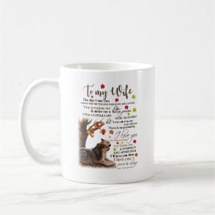 Mug Les amoureux du loup se cognent avec une citation