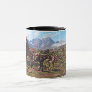 Mug Les ânes dans les Pyrénées (Rosa Bonheur)