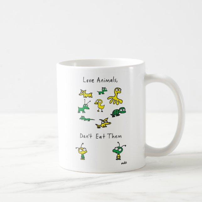 Mug Les animaux de l'amour de Moby, ne les mangent pas (Droite)