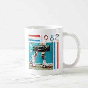 Mug les années 1980 rétro conception de patins de