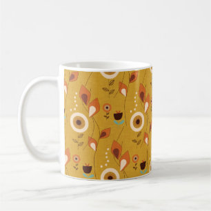 Mug les années 70 Floral Mustard