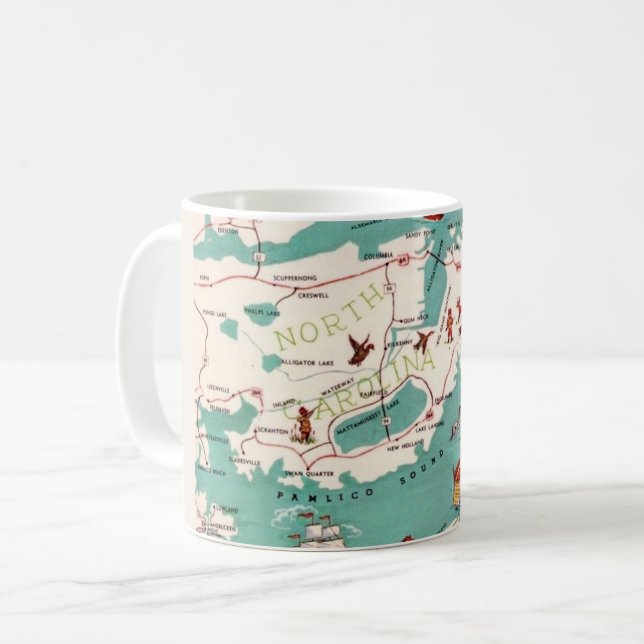 Mug Les Banques Extérieures Illustré Masse Carte (Devant gauche)