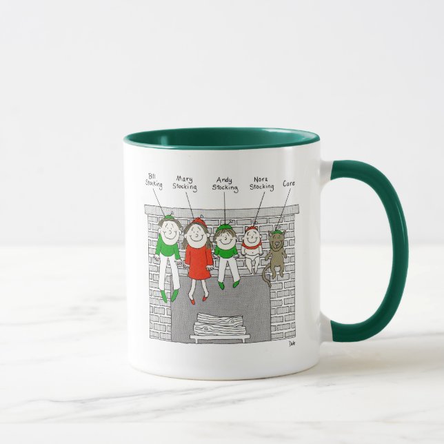 Mug Les bas ont été accrochés par la cheminée avec (Droite)