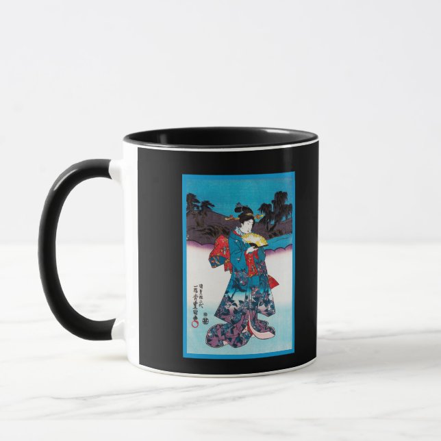 Mug Les beaux Japonais de kimono impriment le voyage (Gauche)