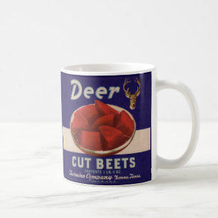 Mug Les betteraves découpées de cerfs des années 1930 