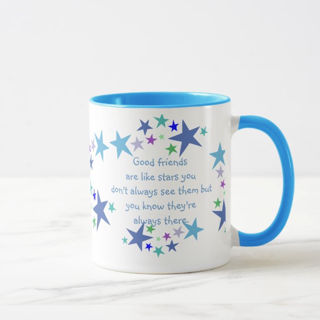 Mug Les bons amis sont comme Stars Citation (Droite)