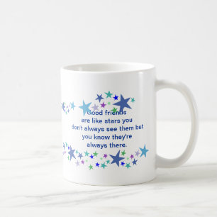 Mug Les bons amis sont comme Stars Citation amusante