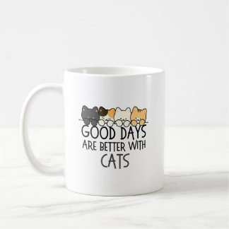 Mug Les bons jours sont meilleurs avec les chats Citat
