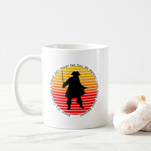 Mug Les Buccaneers à vapeur parlent comme une journée  (Avec donut)