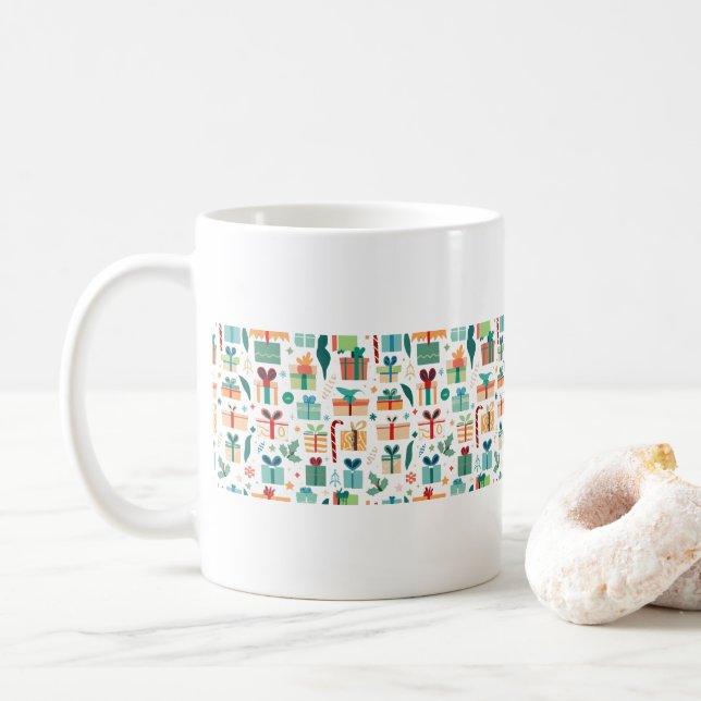 Mug Les Cadeaux de Noël minimalistes (Avec donut)