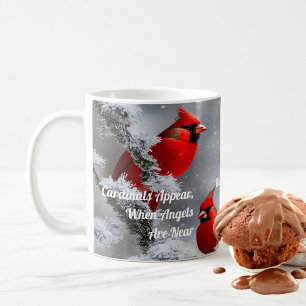 Mug Les cardinaux apparaissent les anges près de la mé