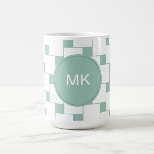 Mug Les carrés tissés par amusement monnayent le vert
