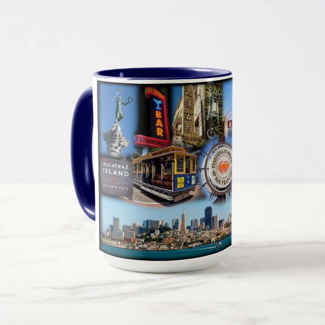 Mug Les célèbres attractions touristiques de San Franc (Devant gauche)