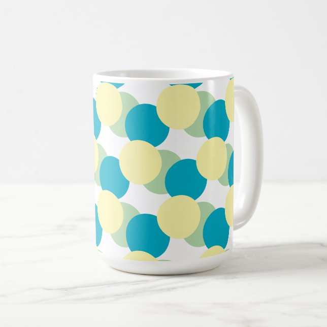 Mug - Les cercles pastel se chevauchent (Devant droit)