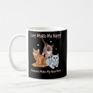 Mug Les chats me rendent heureux Les humains me font m