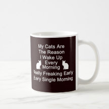 Les chats sont le café de raison Tasse-Noir