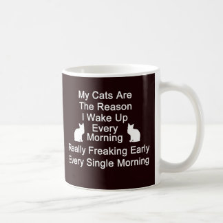 Mug Les chats sont le café de raison Tasse-Noir