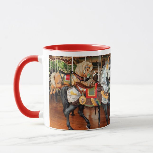 Mug Les Chevaux de Carrousel de Jane dans un Thé ou (Gauche)