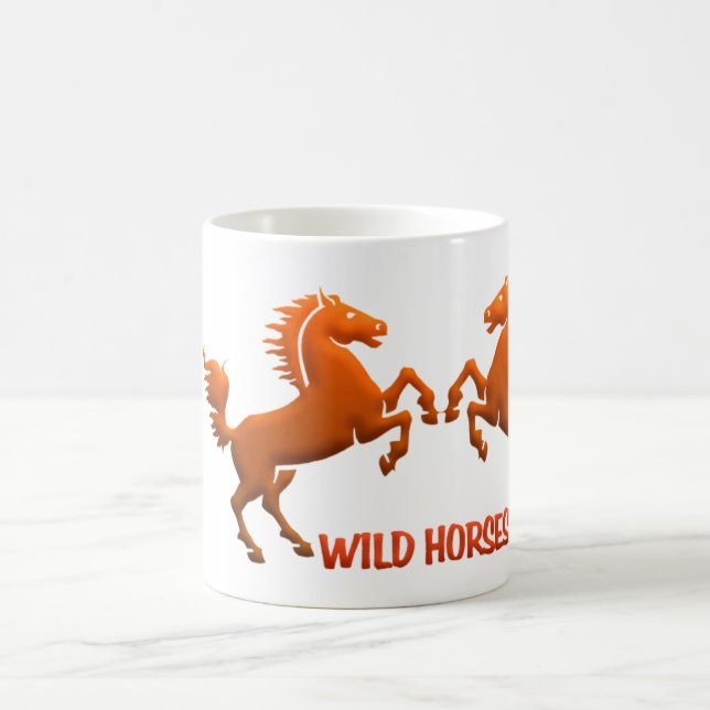 Mug Les chevaux sauvages attaquent - choisissez le (Centre)