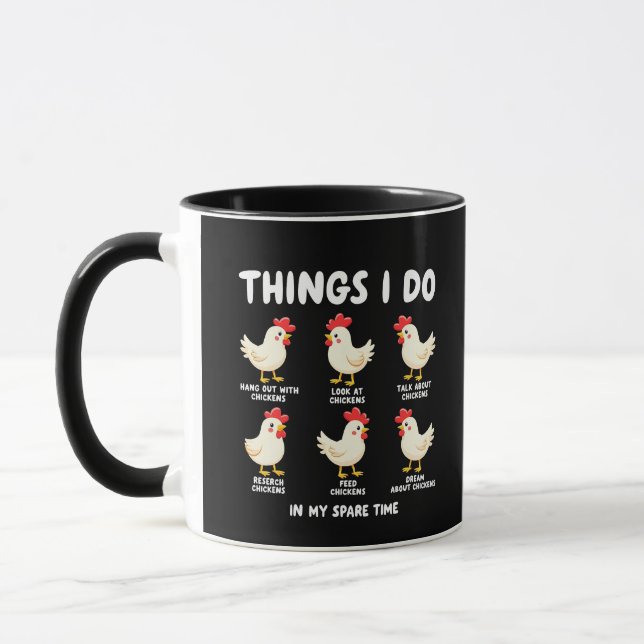 Mug Les choses que je fais dans mon temps libre L'élev (Gauche)