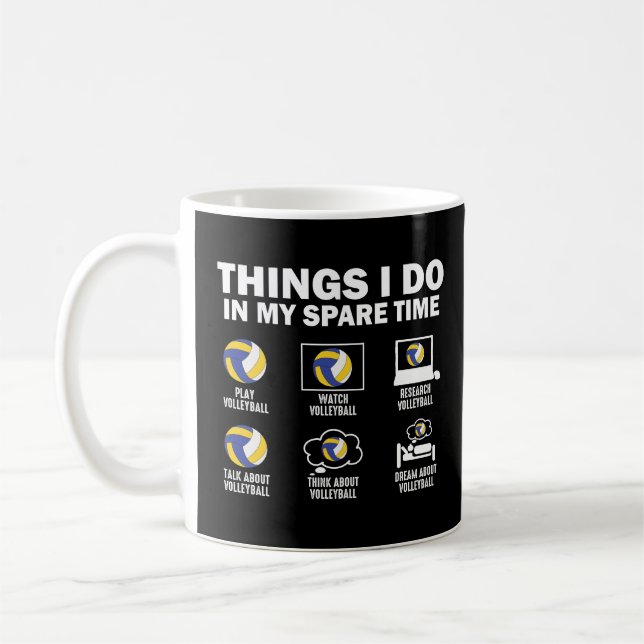 Mug Les Choses Que Je Fais Dans Mon Volley-ball De Tem (Gauche)
