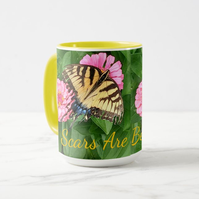 Mug Les cicatrices sont de belles bonbons (Devant gauche)
