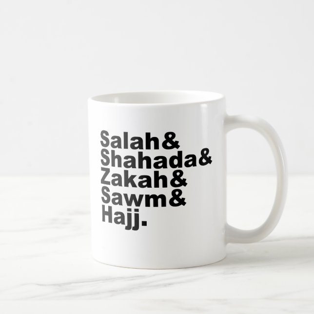 Mug Les cinq piliers de l'islam| Foi de prière musulma (Droite)