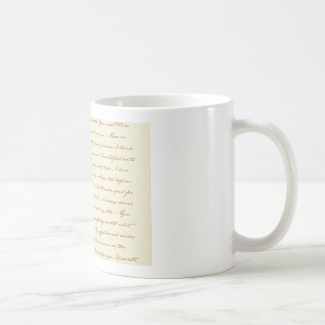 Mug Les citations de meilleur de Jane Austen (Droite)