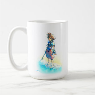 Mug Les Coeurs du Royaume Sora On Beach Aquarelle