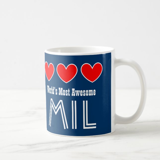 Mug Les coeurs mil de la BELLE-MÈRE les plus (Droite)