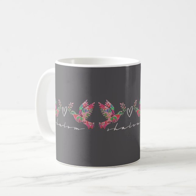 Mug Les colombes de la paix (Shalom) (Devant gauche)