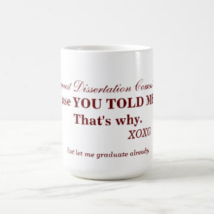 Mug Les comités de dissertation peuvent être difficile