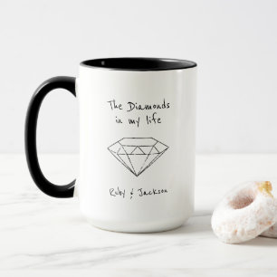 Mug Les diamants dans ma vie Maman cite la fête des mè