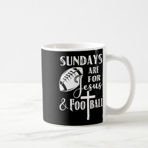 Mug Les dimanches sont pour Jésus et le football drôle