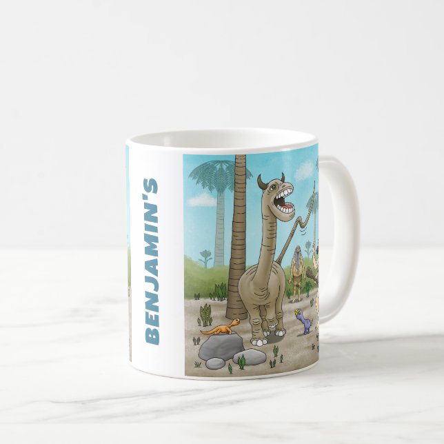 Mug Les dinosaures rencontrent l'âge de pierre (Devant droit)