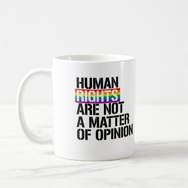 Mug Les droits de l'homme ne sont pas une question d'o (Gauche)