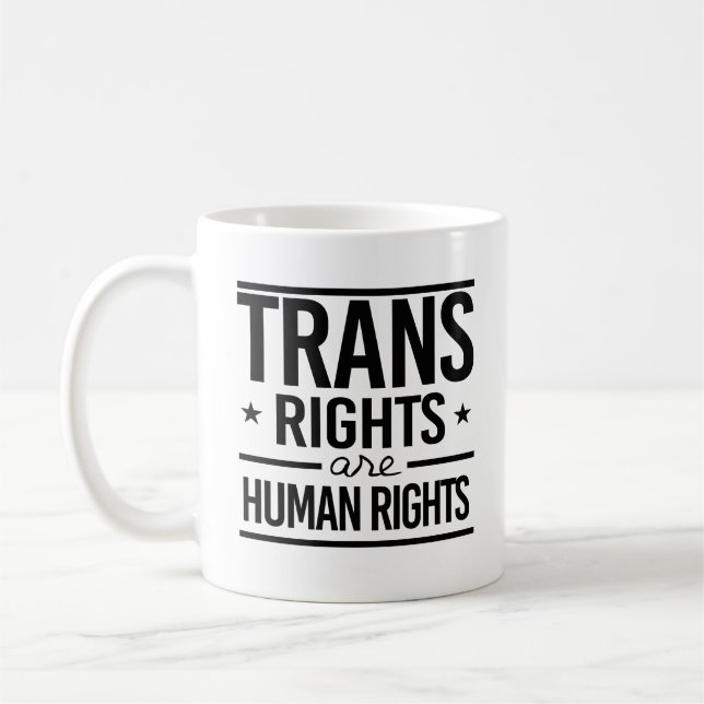Mug Les droits trans sont des droits humains (Gauche)