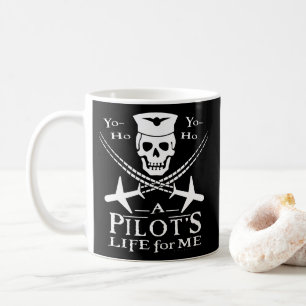 Mug Les drôles Avions de Croix du Crâne Piratent Humou