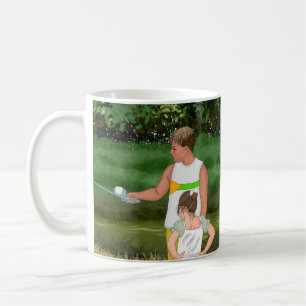 Mug Les enfants pêchent dans l'étang local