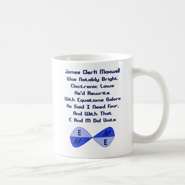 Mug Les équations de Maxwell (Droite)