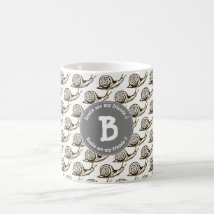 Mug Les escargots sont mon monogramme d'amis